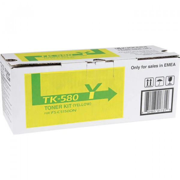 Kyocera TK-580Y, Toner, ca. 2.800 Seiten, yellow